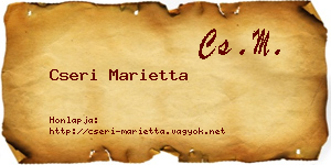 Cseri Marietta névjegykártya